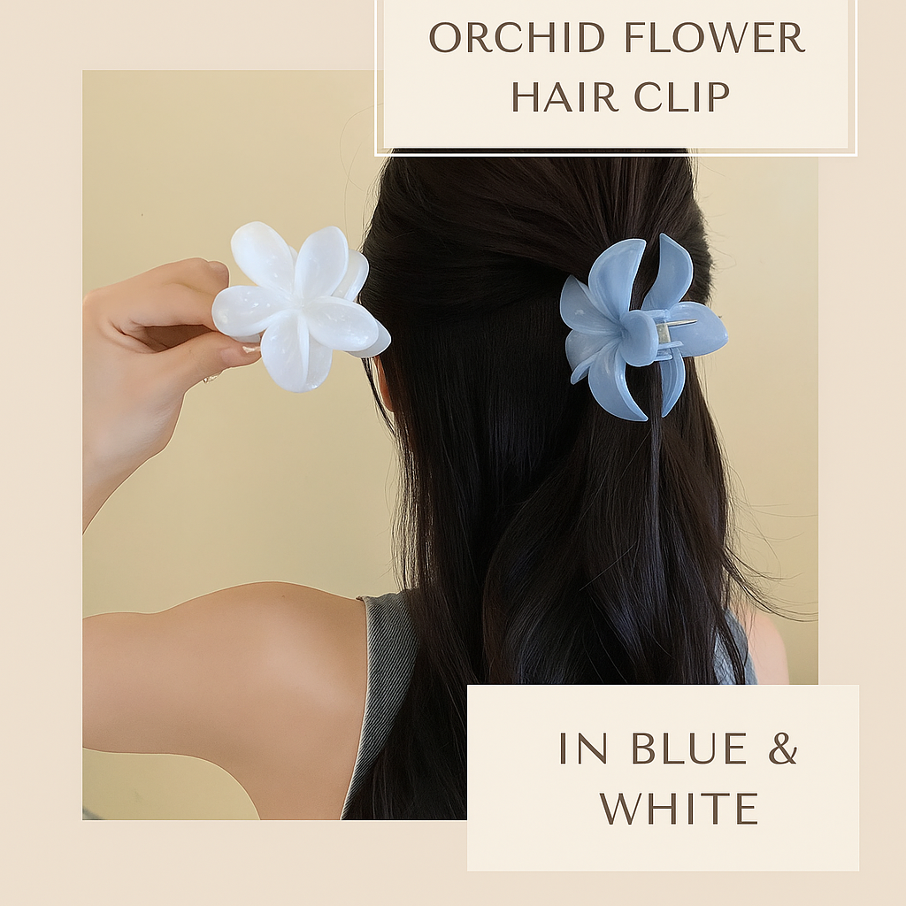 Hawaiian Flower Crab Hair Clips